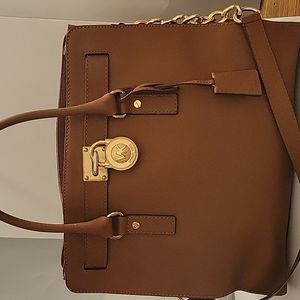 Michael Kors Hamilton Large Saffiano Leather Tote Brown